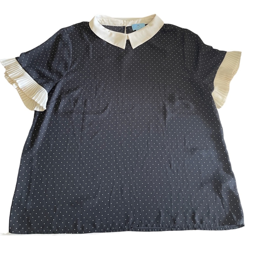 Polka Dot Collared CeCe Shirt